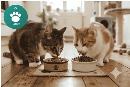 06 cats eating bowls